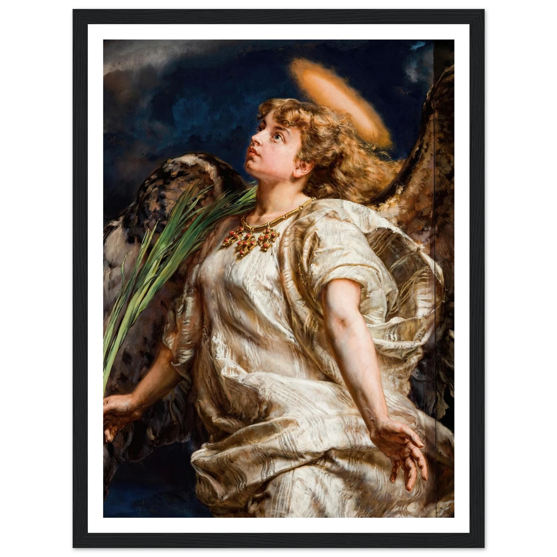 Song – study for the painting of Joan of Arc (1886) Art Print | Jan Matejko - Framed Poster - 30x40 cm / 12x16″ - Black frame