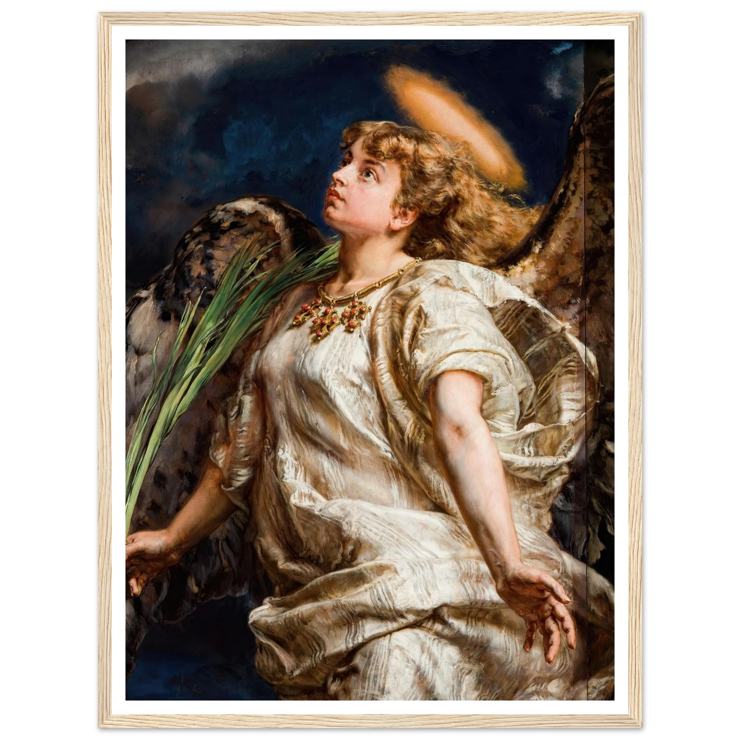 Song – study for the painting of Joan of Arc (1886) Art Print | Jan Matejko - Framed Poster - 30x40 cm / 12x16″ - Black frame