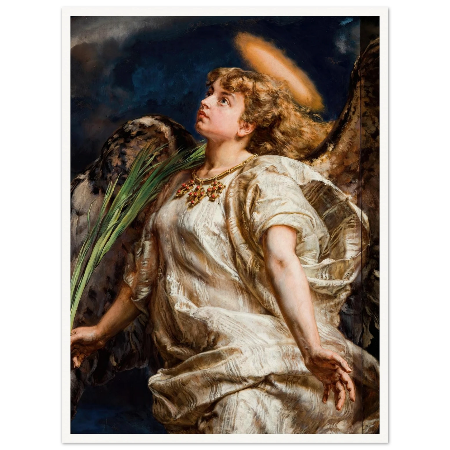 Song – study for the painting of Joan of Arc (1886) Art Print | Jan Matejko - Framed Poster - 30x40 cm / 12x16″ - Black frame