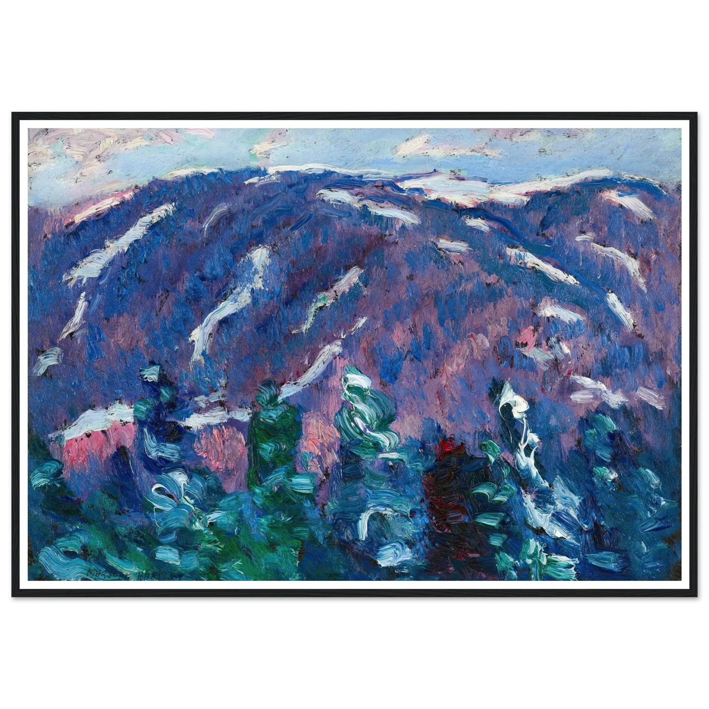 Songs of Winter, No. 3 (circa 1907-08) Art Print | Marsden Hartley - Framed Poster - 30x40 cm / 12x16″ - Black frame