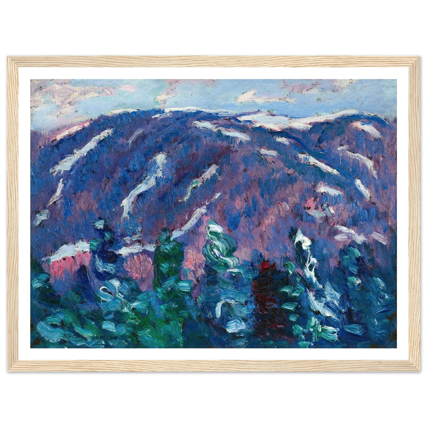 Songs of Winter, No. 3 (circa 1907-08) Art Print | Marsden Hartley - Framed Poster - 30x40 cm / 12x16″ - Black frame
