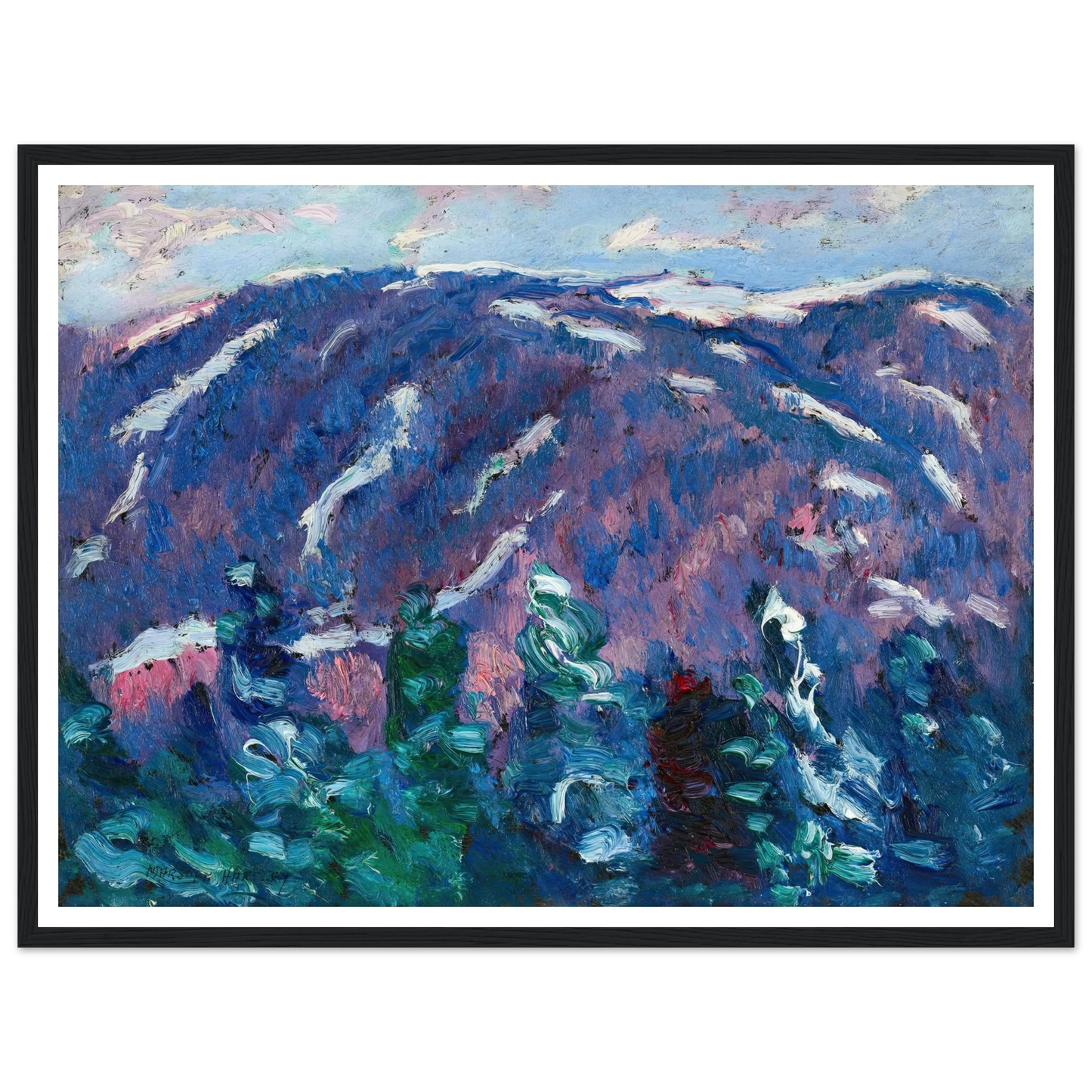 Songs of Winter, No. 3 (circa 1907-08) Art Print | Marsden Hartley - Framed Poster - 30x40 cm / 12x16″ - Black frame