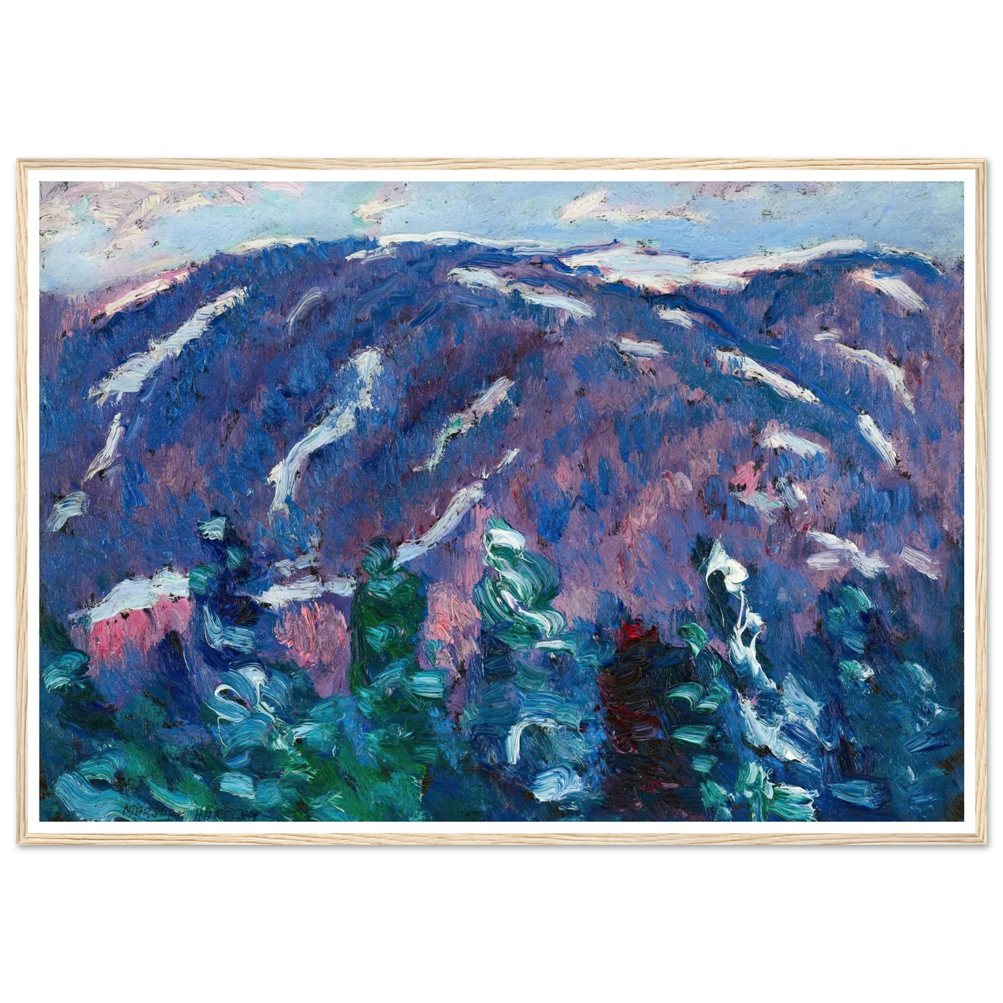 Songs of Winter, No. 3 (circa 1907-08) Art Print | Marsden Hartley - Framed Poster - 30x40 cm / 12x16″ - Black frame