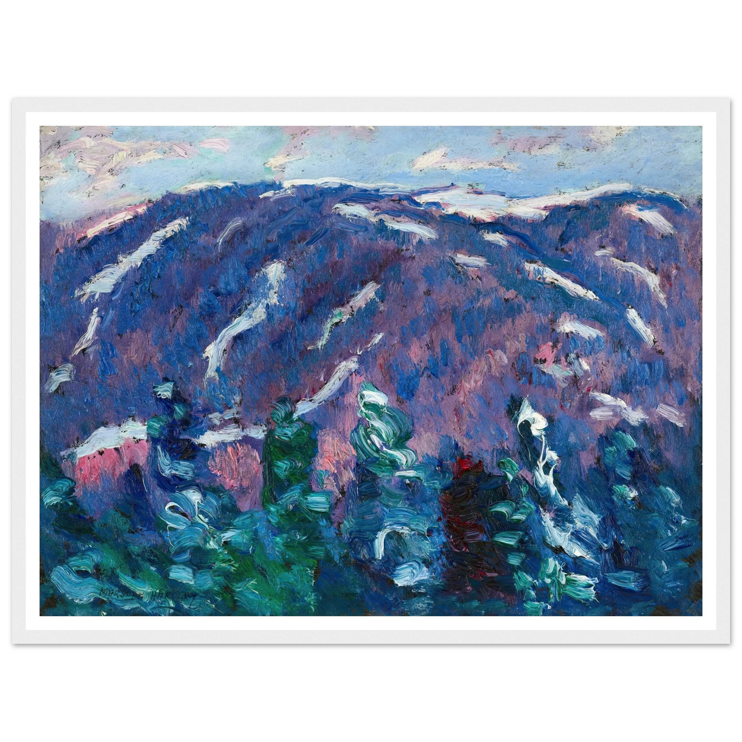 Songs of Winter, No. 3 (circa 1907-08) Art Print | Marsden Hartley - Framed Poster - 30x40 cm / 12x16″ - Black frame