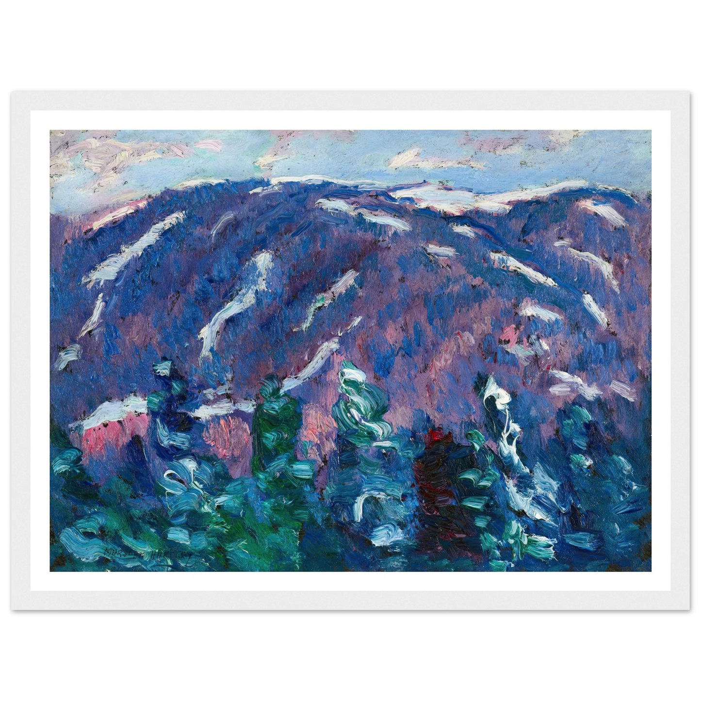 Songs of Winter, No. 3 (circa 1907-08) Art Print | Marsden Hartley - Framed Poster - 30x40 cm / 12x16″ - Black frame