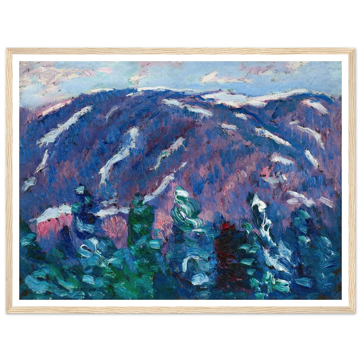Songs of Winter, No. 3 (circa 1907-08) Art Print | Marsden Hartley - Framed Poster - 30x40 cm / 12x16″ - Black frame
