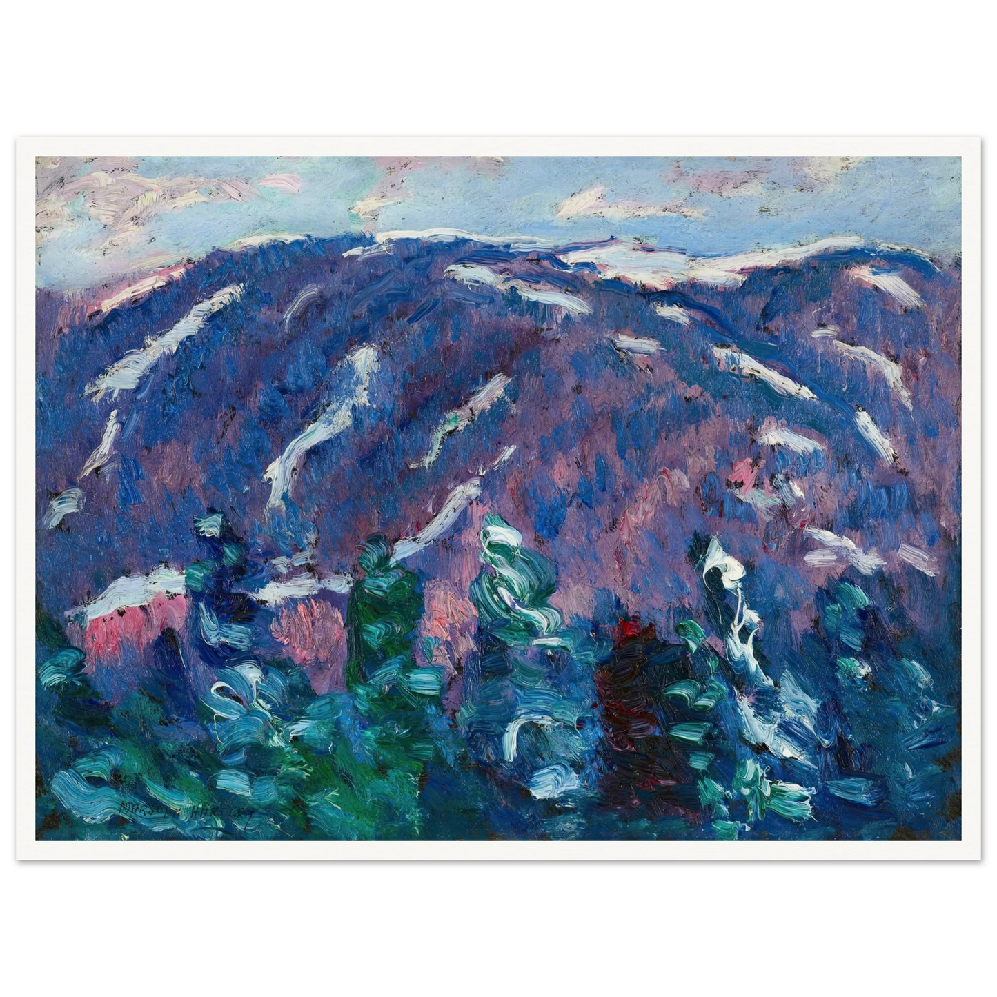 Songs of Winter, No. 3 (circa 1907-08) Art Print | Marsden Hartley - Framed Poster - 30x40 cm / 12x16″ - Black frame