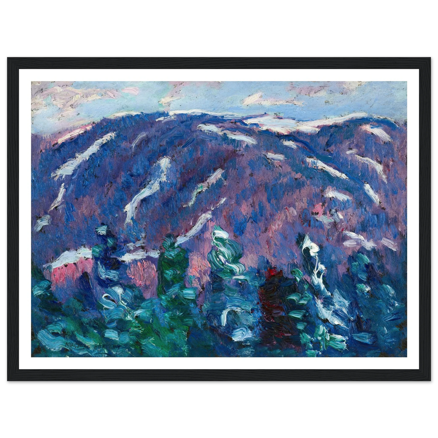 Songs of Winter, No. 3 (circa 1907-08) Art Print | Marsden Hartley - Framed Poster - 30x40 cm / 12x16″ - Black frame