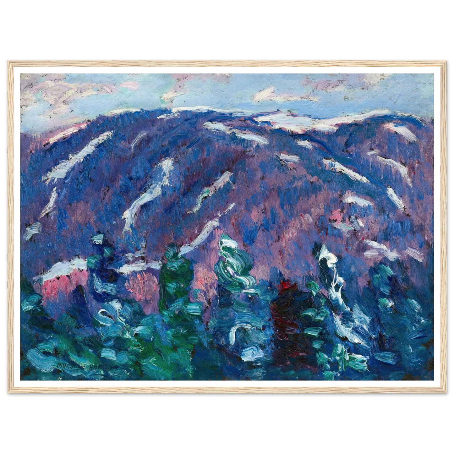 Songs of Winter, No. 3 (circa 1907-08) Art Print | Marsden Hartley - Framed Poster - 30x40 cm / 12x16″ - Black frame