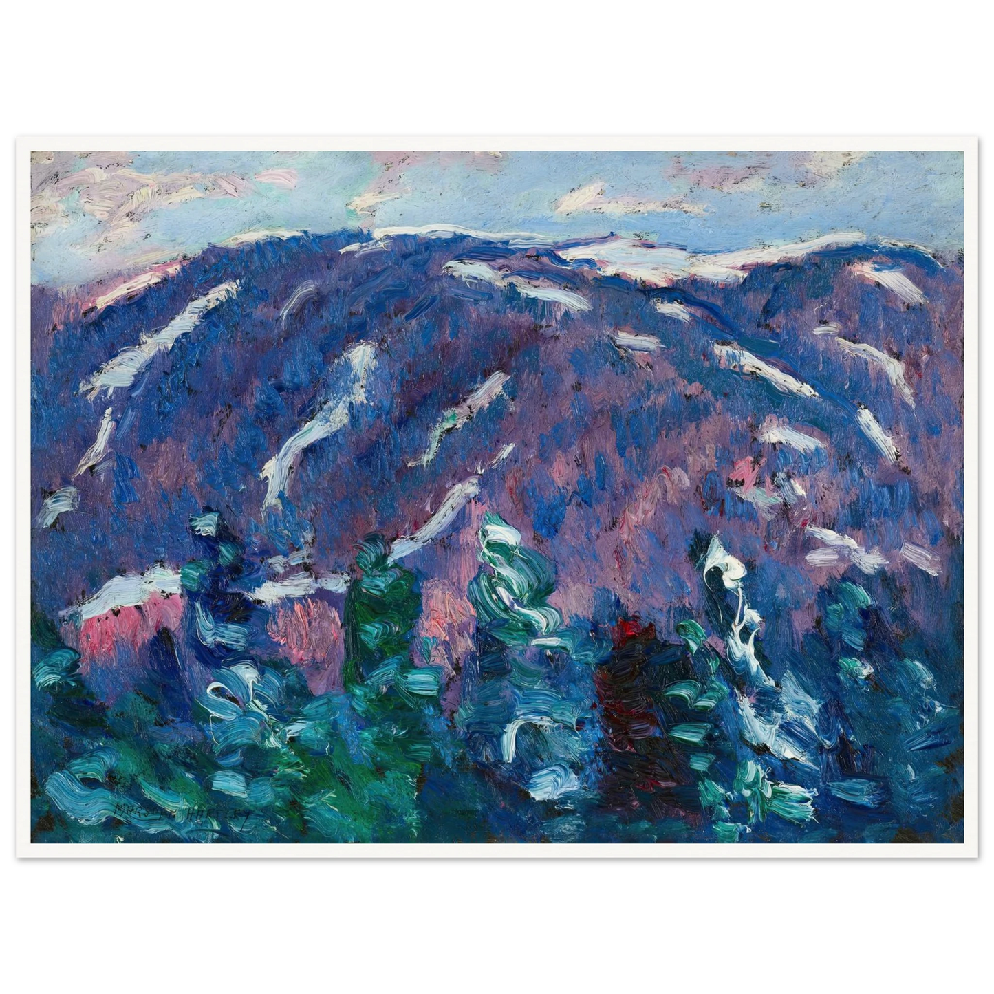Songs of Winter, No. 3 (circa 1907-08) Art Print | Marsden Hartley - Framed Poster - 30x40 cm / 12x16″ - Black frame