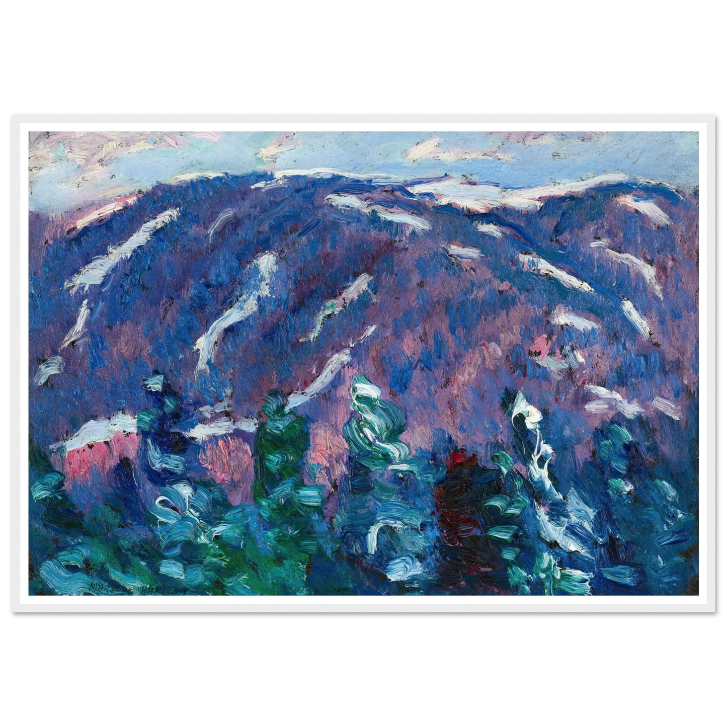 Songs of Winter, No. 3 (circa 1907-08) Art Print | Marsden Hartley - Framed Poster - 30x40 cm / 12x16″ - Black frame