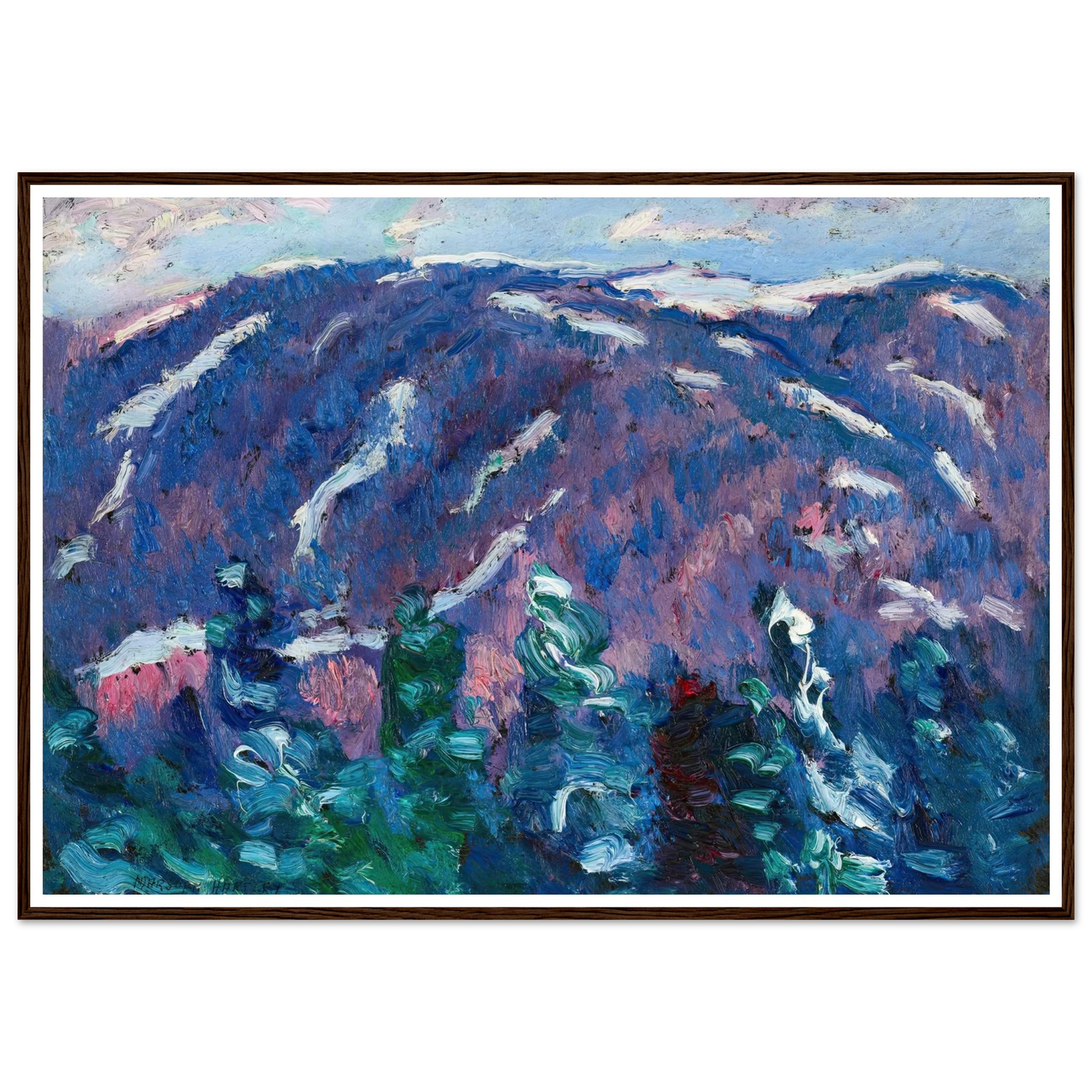 Songs of Winter, No. 3 (circa 1907-08) Art Print | Marsden Hartley - Framed Poster - 30x40 cm / 12x16″ - Black frame