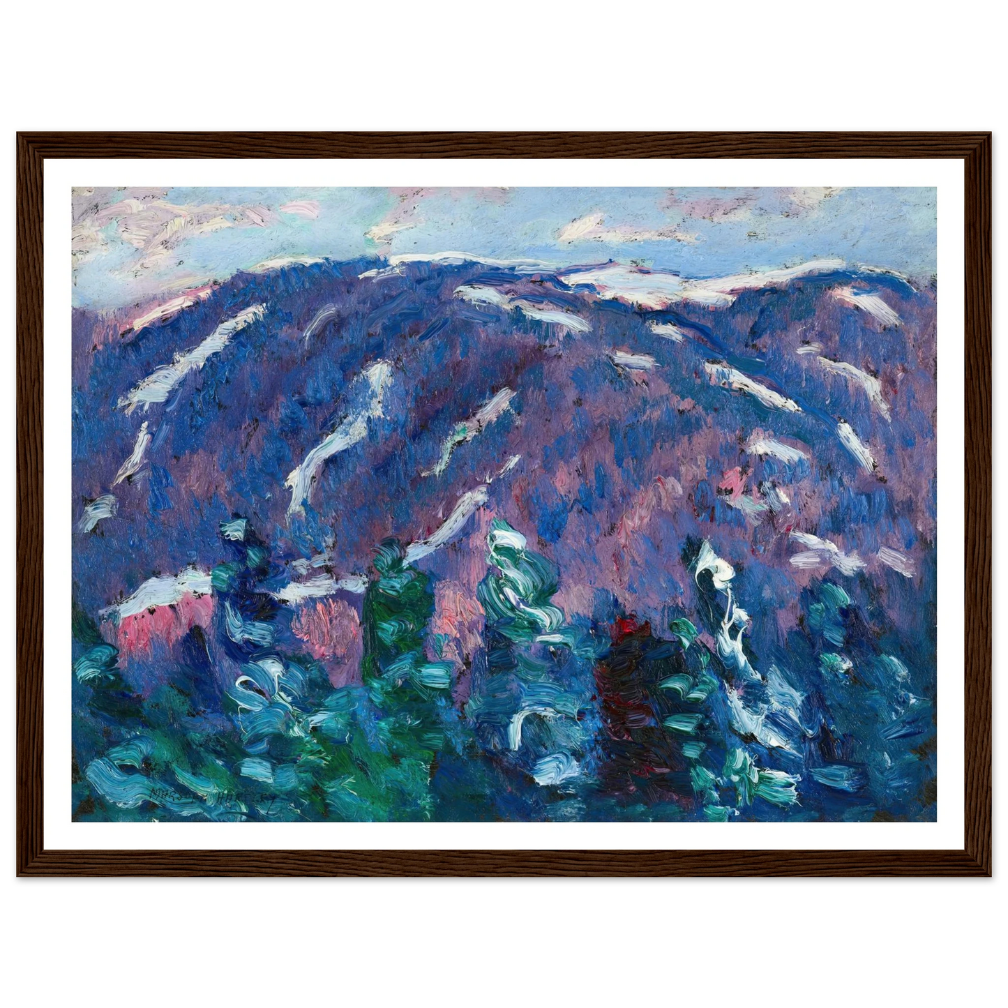 Songs of Winter, No. 3 (circa 1907-08) Art Print | Marsden Hartley - Framed Poster - 30x40 cm / 12x16″ - Black frame