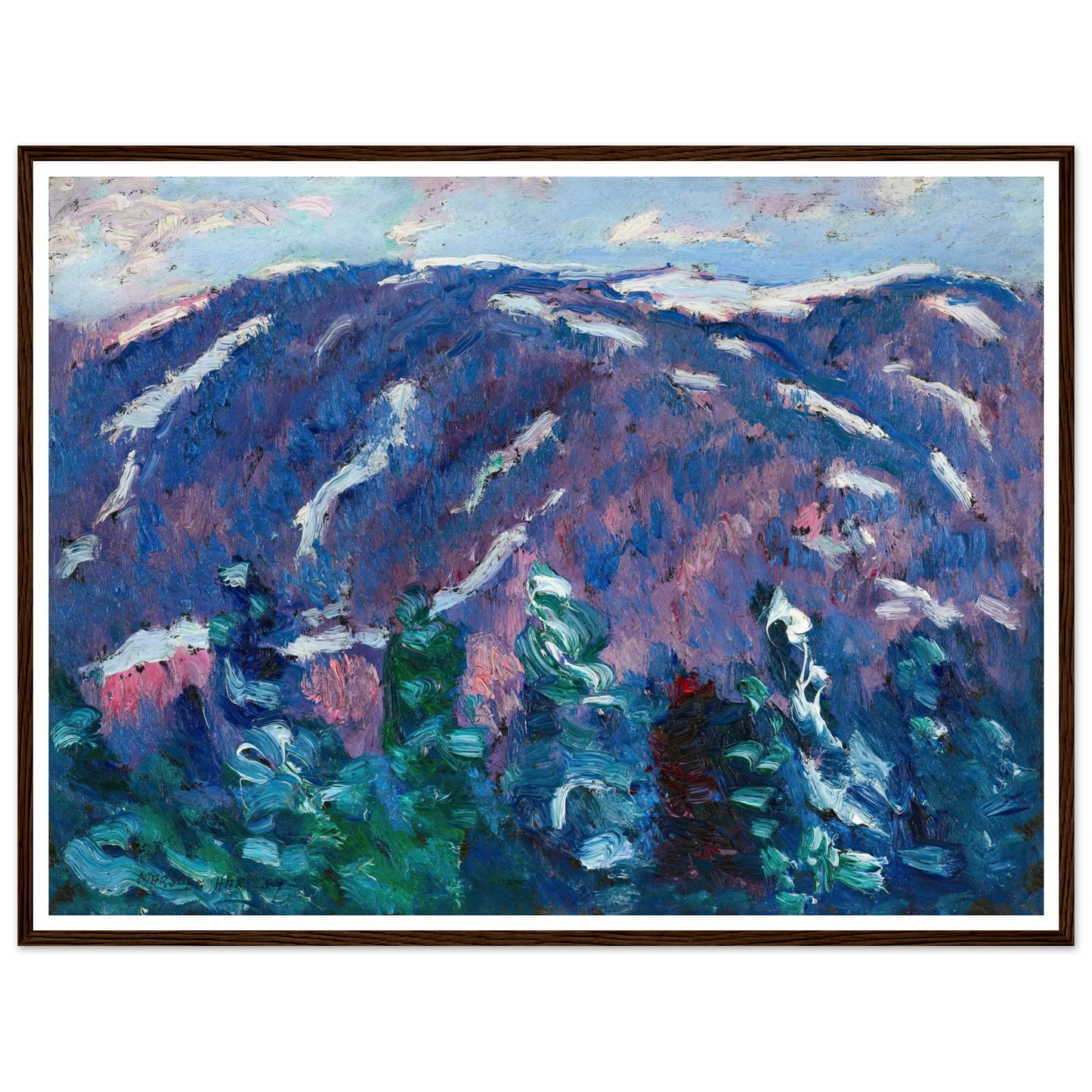 Songs of Winter, No. 3 (circa 1907-08) Art Print | Marsden Hartley - Framed Poster - 30x40 cm / 12x16″ - Black frame