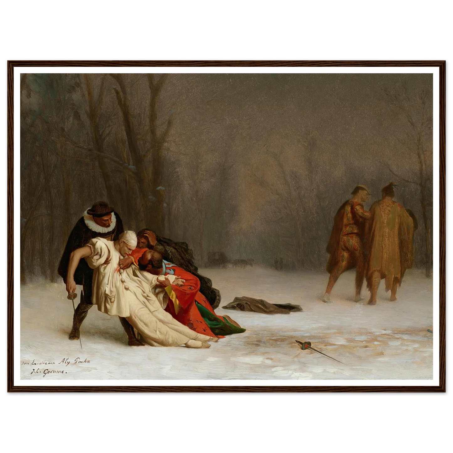 Sortie du bal masqué Art Print | Jean Leon Gerome - Framed Poster - 30x40 cm / 12x16″ - Black frame