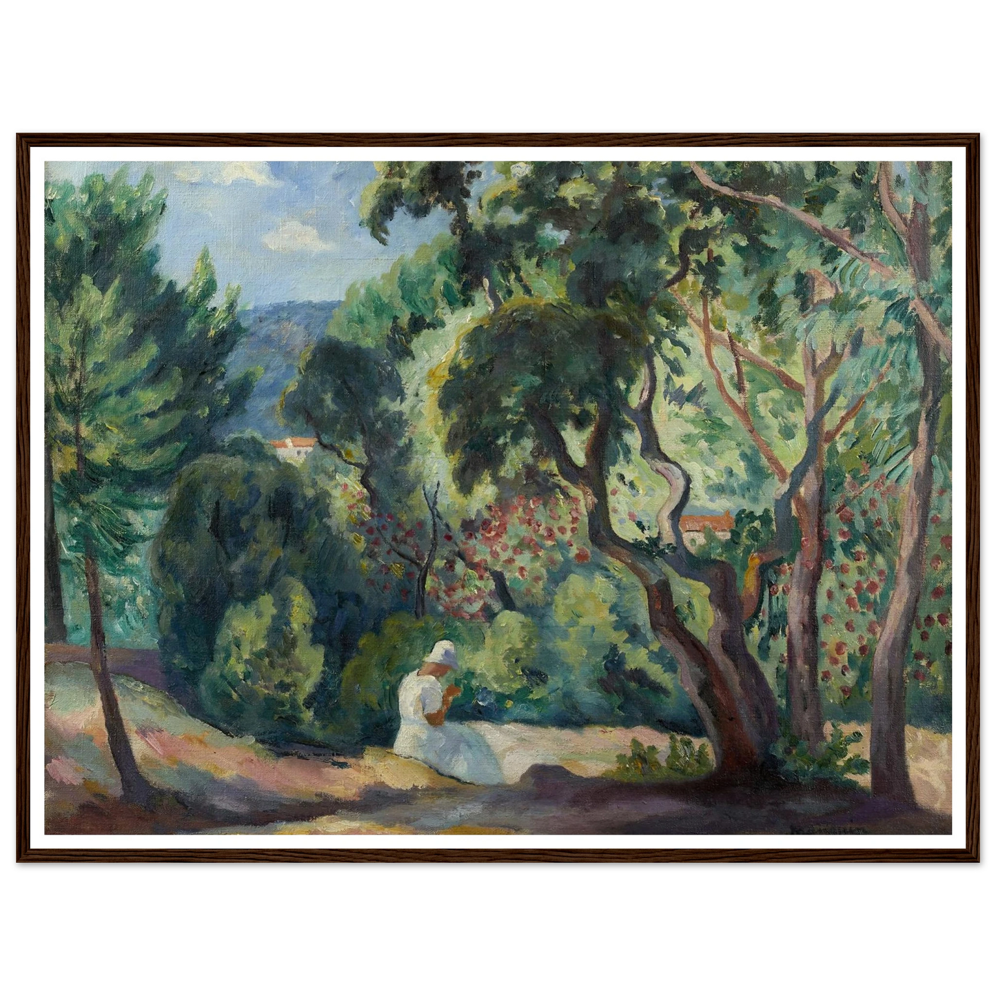 Sous-bois à la Moutte, Saint-Tropez (1921) Art Print | Henri Manguin - Framed Poster - 30x40 cm / 12x16″ - Black frame