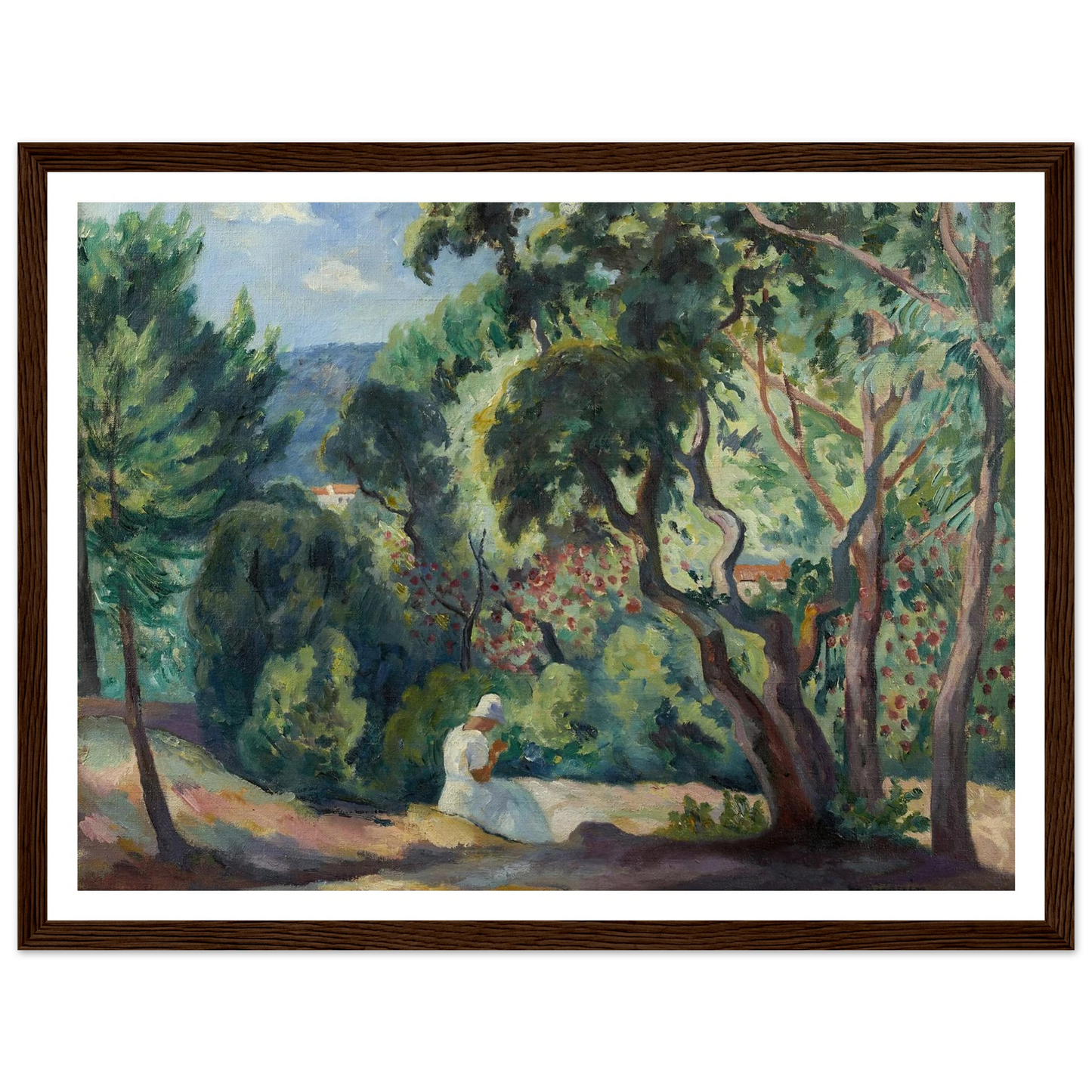 Sous-bois à la Moutte, Saint-Tropez (1921) Art Print | Henri Manguin - Framed Poster - 30x40 cm / 12x16″ - Black frame