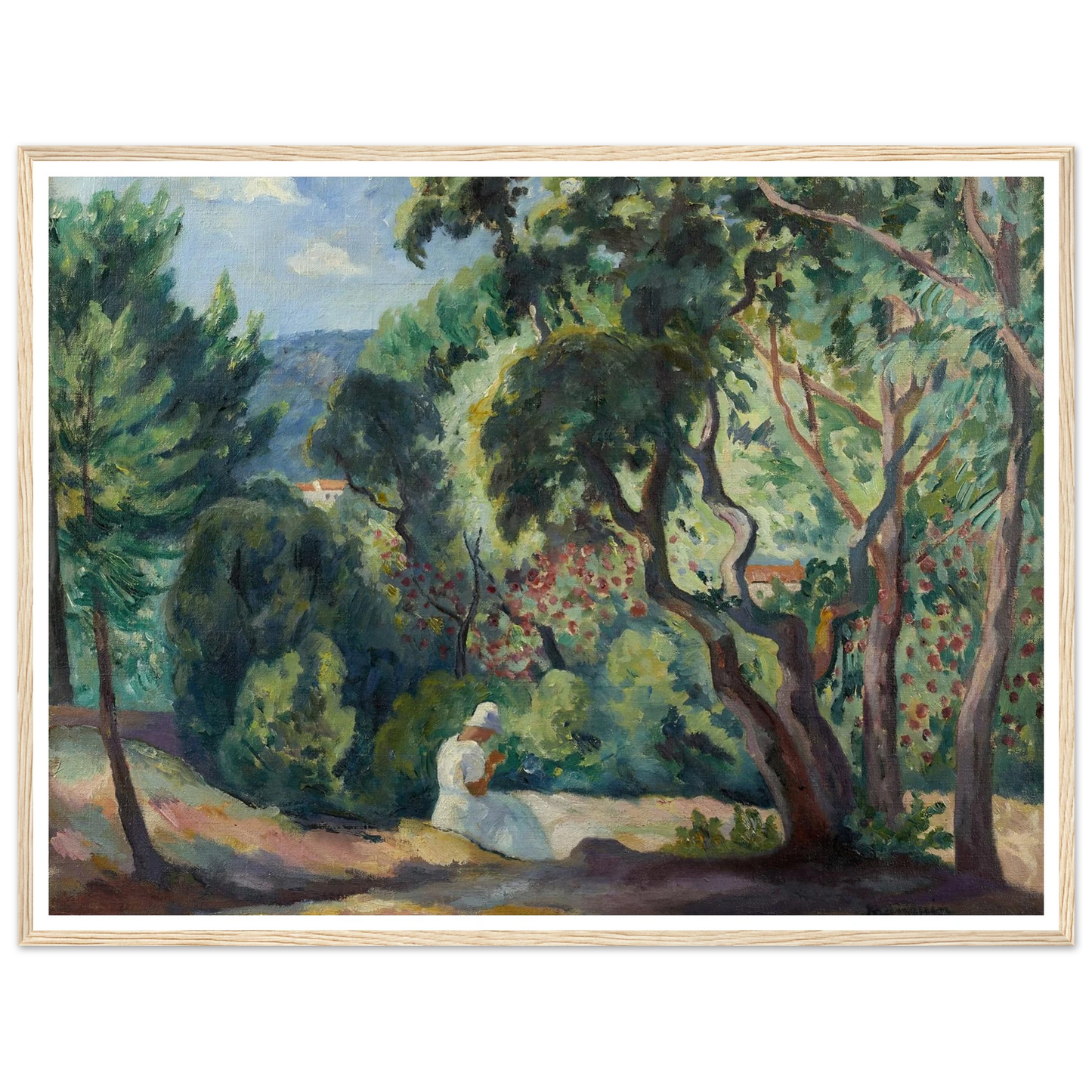 Sous-bois à la Moutte, Saint-Tropez (1921) Art Print | Henri Manguin - Framed Poster - 30x40 cm / 12x16″ - Black frame