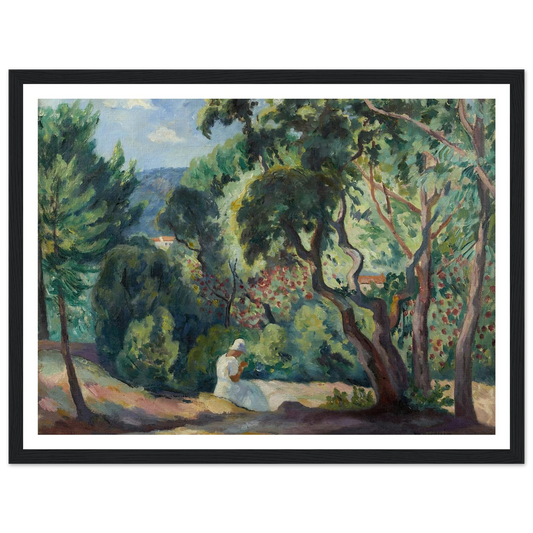 Sous-bois à la Moutte, Saint-Tropez (1921) Art Print | Henri Manguin - Framed Poster - 30x40 cm / 12x16″ - Black frame