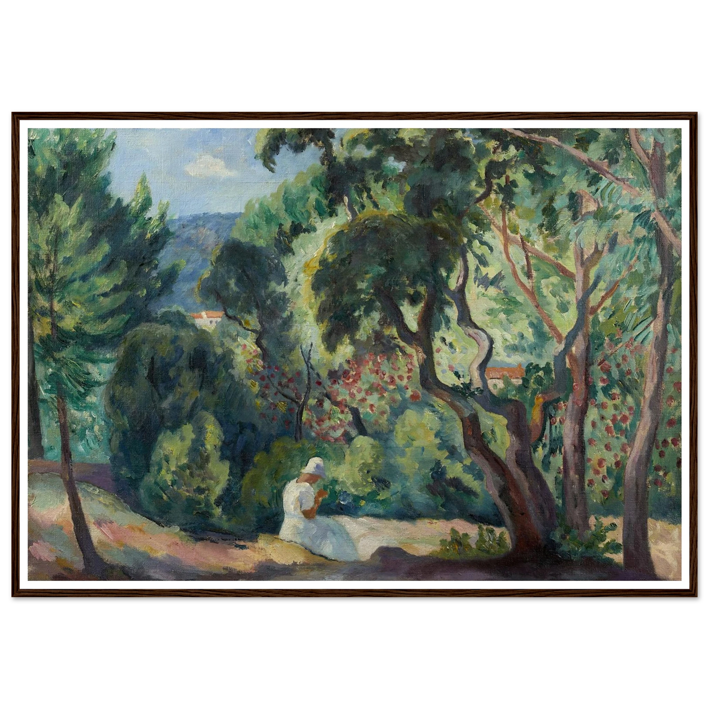 Sous-bois à la Moutte, Saint-Tropez (1921) Art Print | Henri Manguin - Framed Poster - 30x40 cm / 12x16″ - Black frame