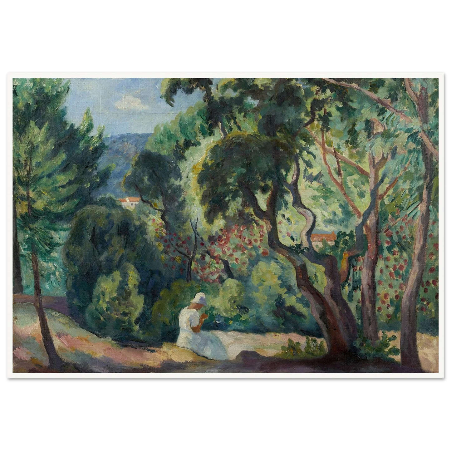 Sous-bois à la Moutte, Saint-Tropez (1921) Art Print | Henri Manguin - Framed Poster - 30x40 cm / 12x16″ - Black frame