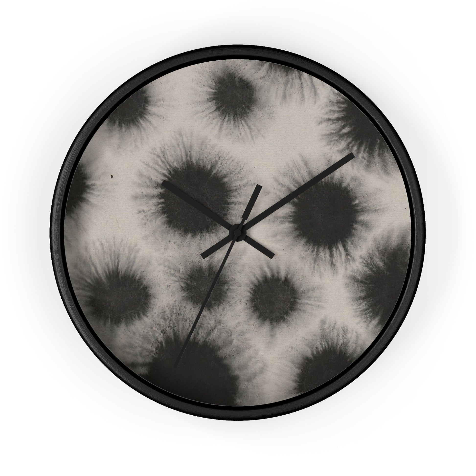Sprenkelpapier (1900) Wall Clock | Paul Kersten - Black - Black Base - 10"
