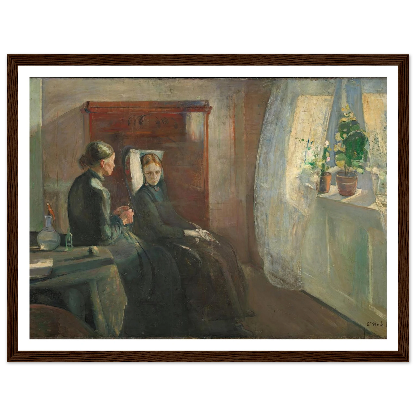 Spring (1889) Art Print | Edvard Munch - Framed Poster - 30x40 cm / 12x16″ - Black frame