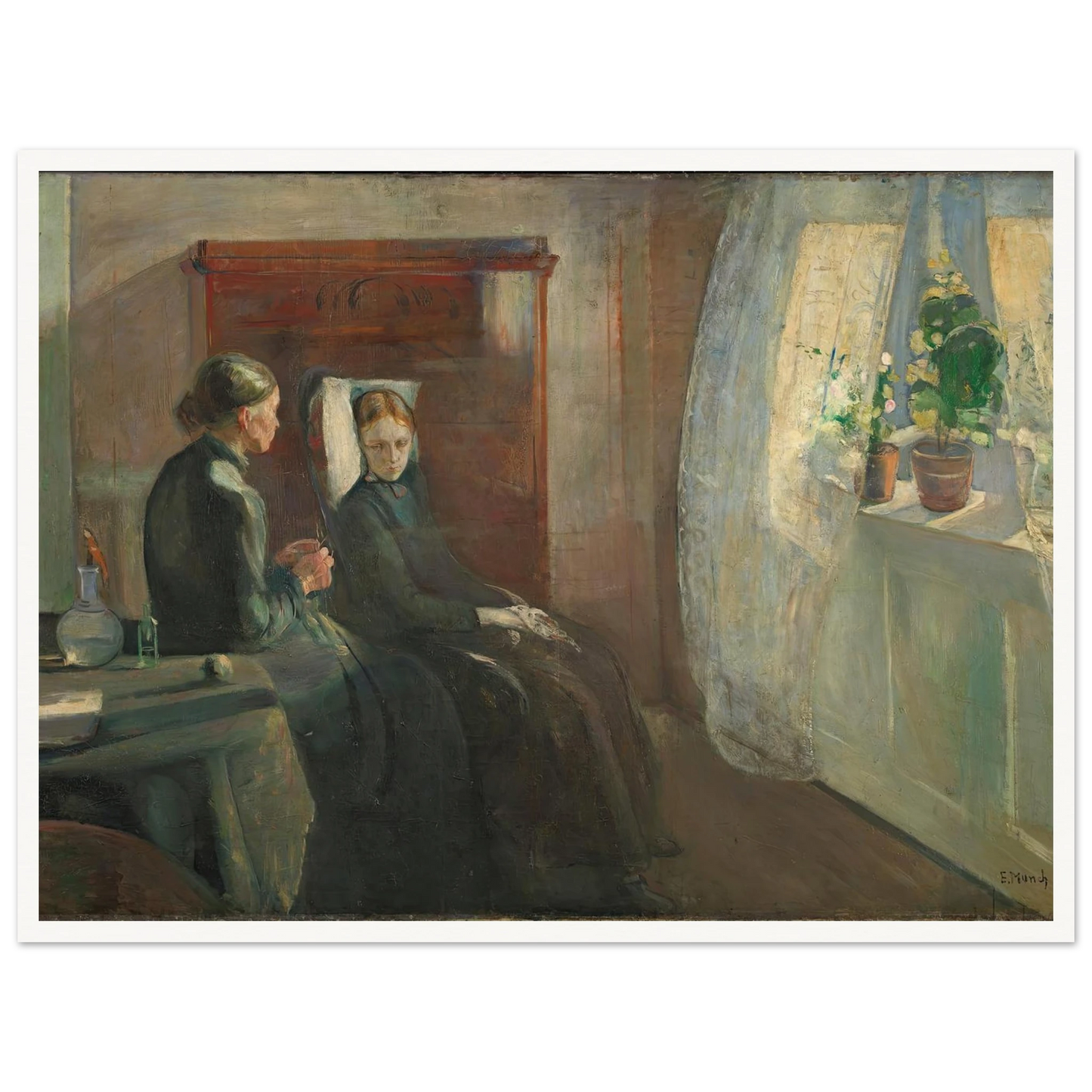Spring (1889) Art Print | Edvard Munch - Framed Poster - 30x40 cm / 12x16″ - Black frame