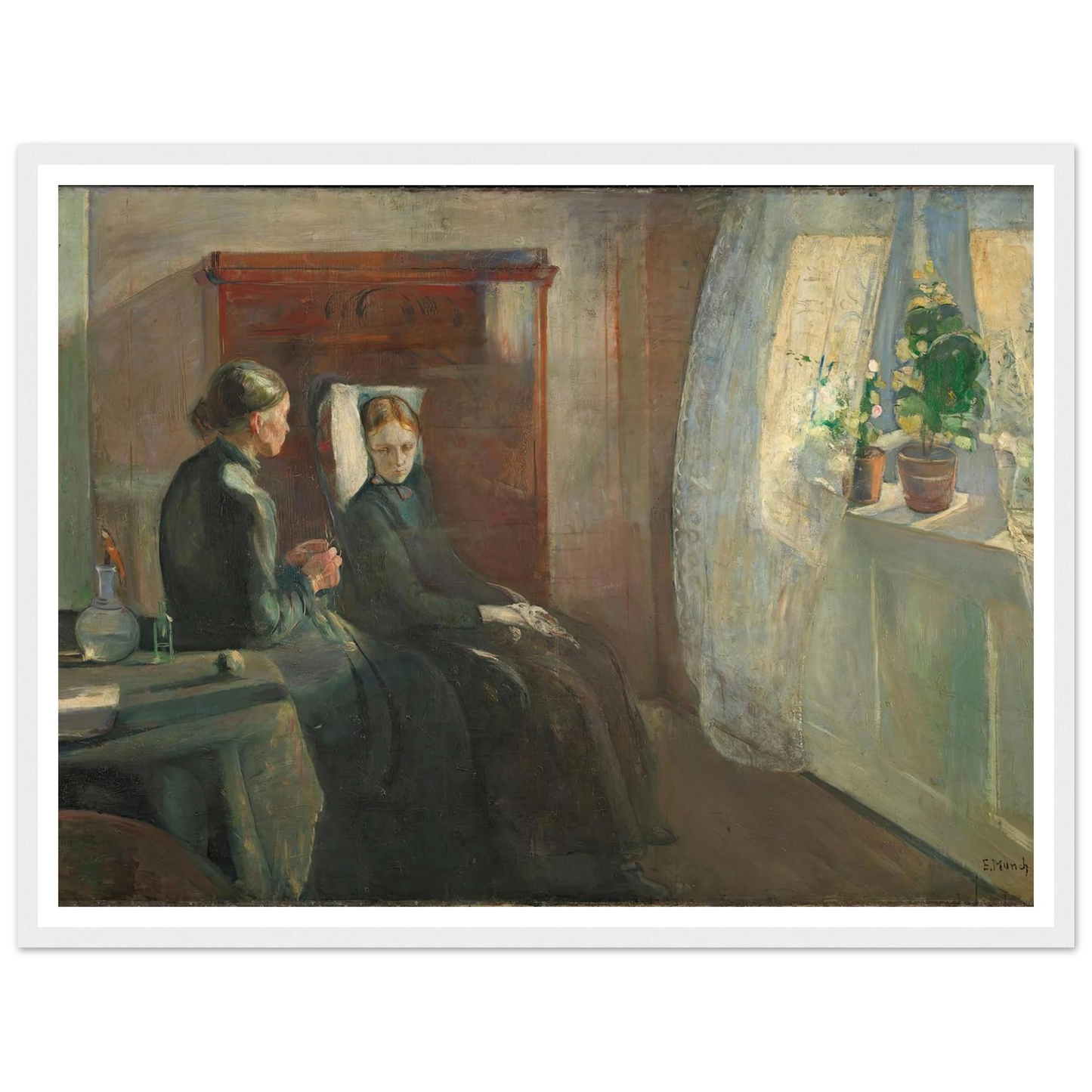 Spring (1889) Art Print | Edvard Munch - Framed Poster - 30x40 cm / 12x16″ - Black frame