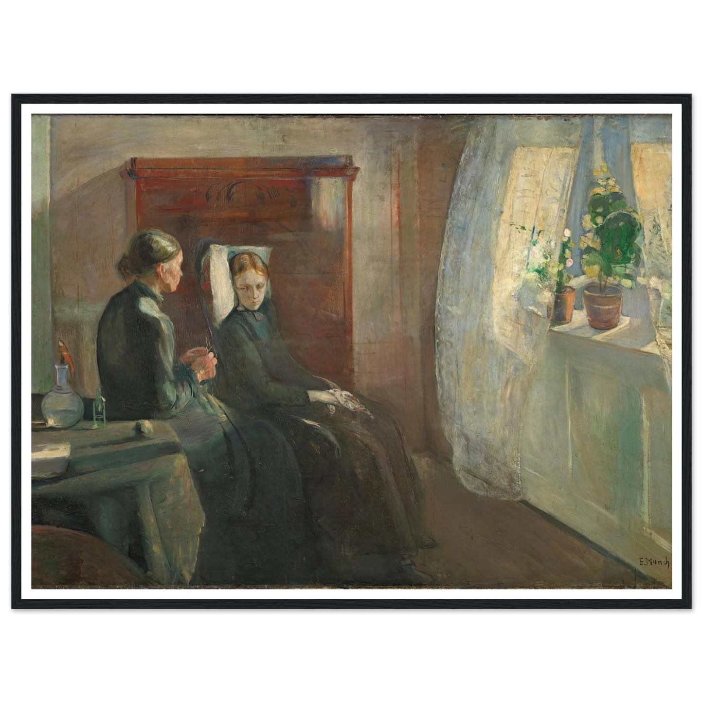 Spring (1889) Art Print | Edvard Munch - Framed Poster - 30x40 cm / 12x16″ - Black frame