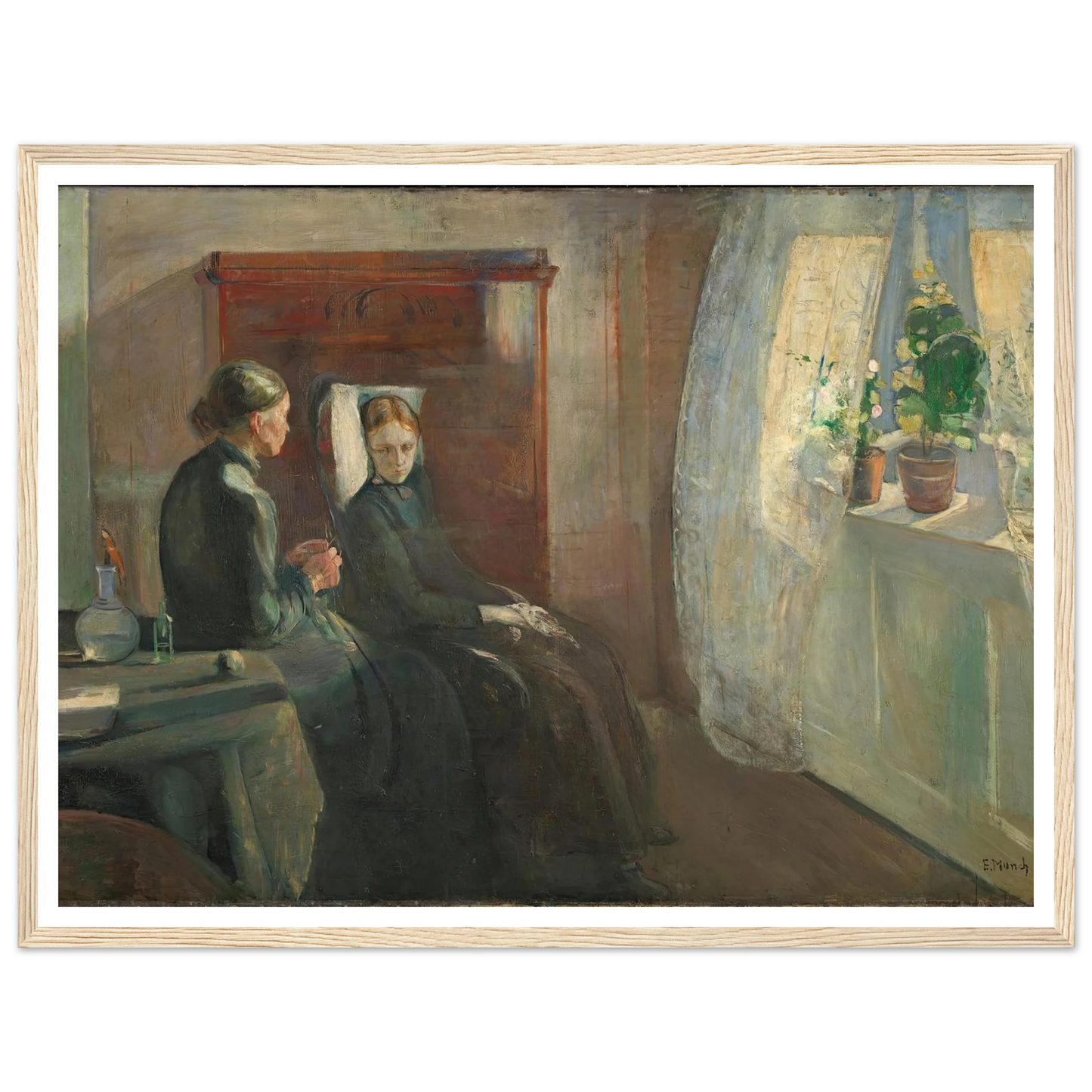 Spring (1889) Art Print | Edvard Munch - Framed Poster - 30x40 cm / 12x16″ - Black frame