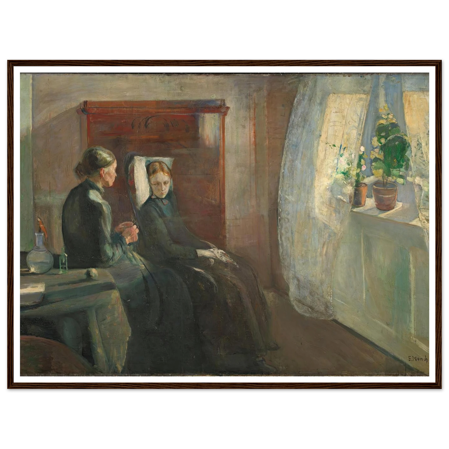 Spring (1889) Art Print | Edvard Munch - Framed Poster - 30x40 cm / 12x16″ - Black frame