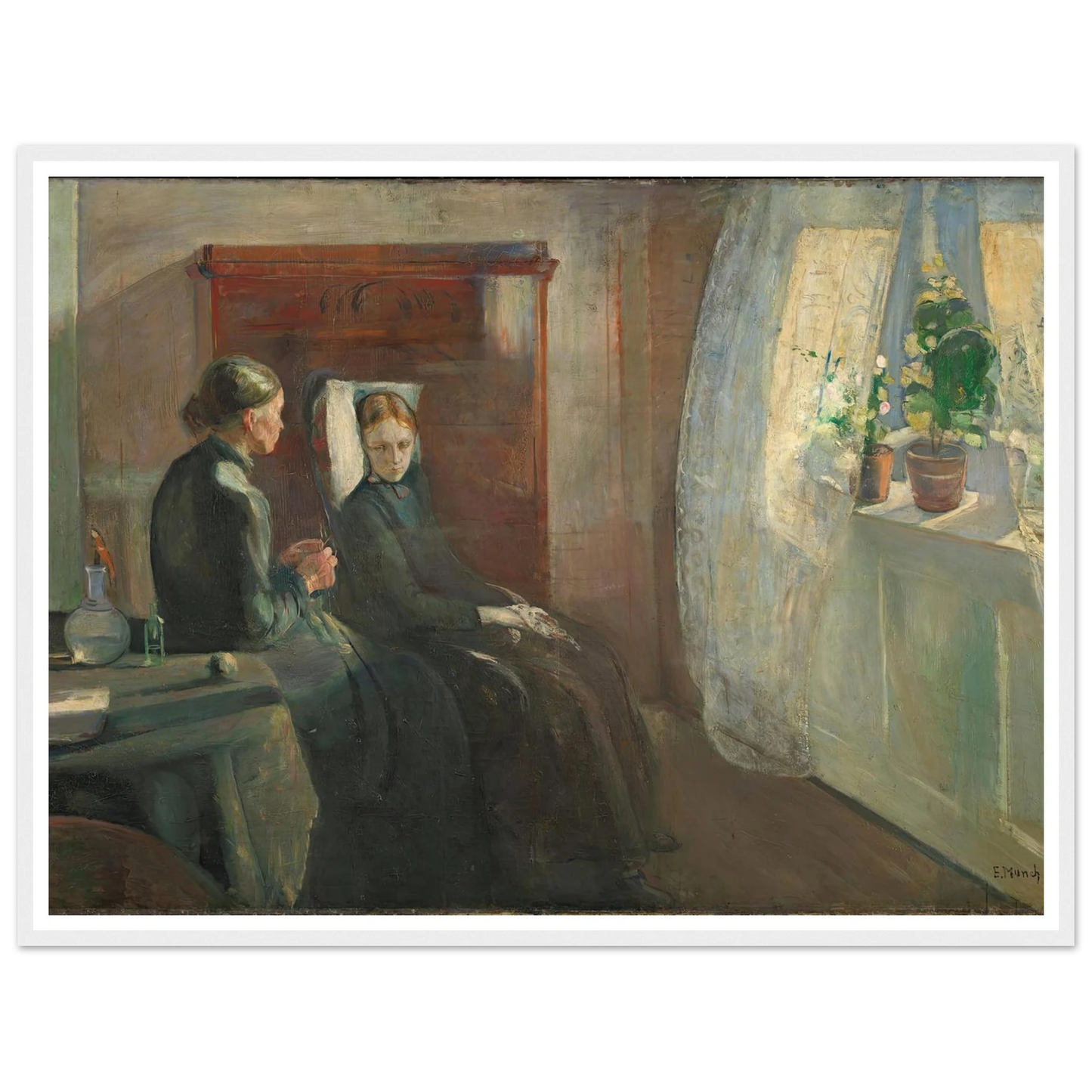 Spring (1889) Art Print | Edvard Munch - Framed Poster - 30x40 cm / 12x16″ - Black frame