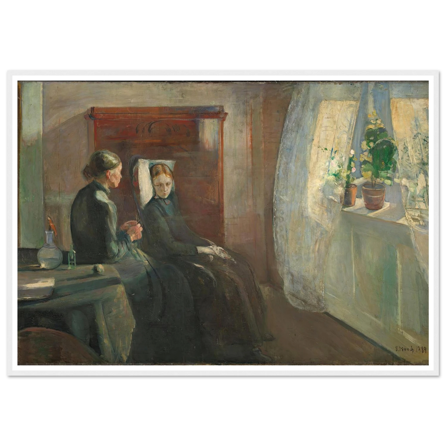 Spring (1889) Art Print | Edvard Munch - Framed Poster - 30x40 cm / 12x16″ - Black frame