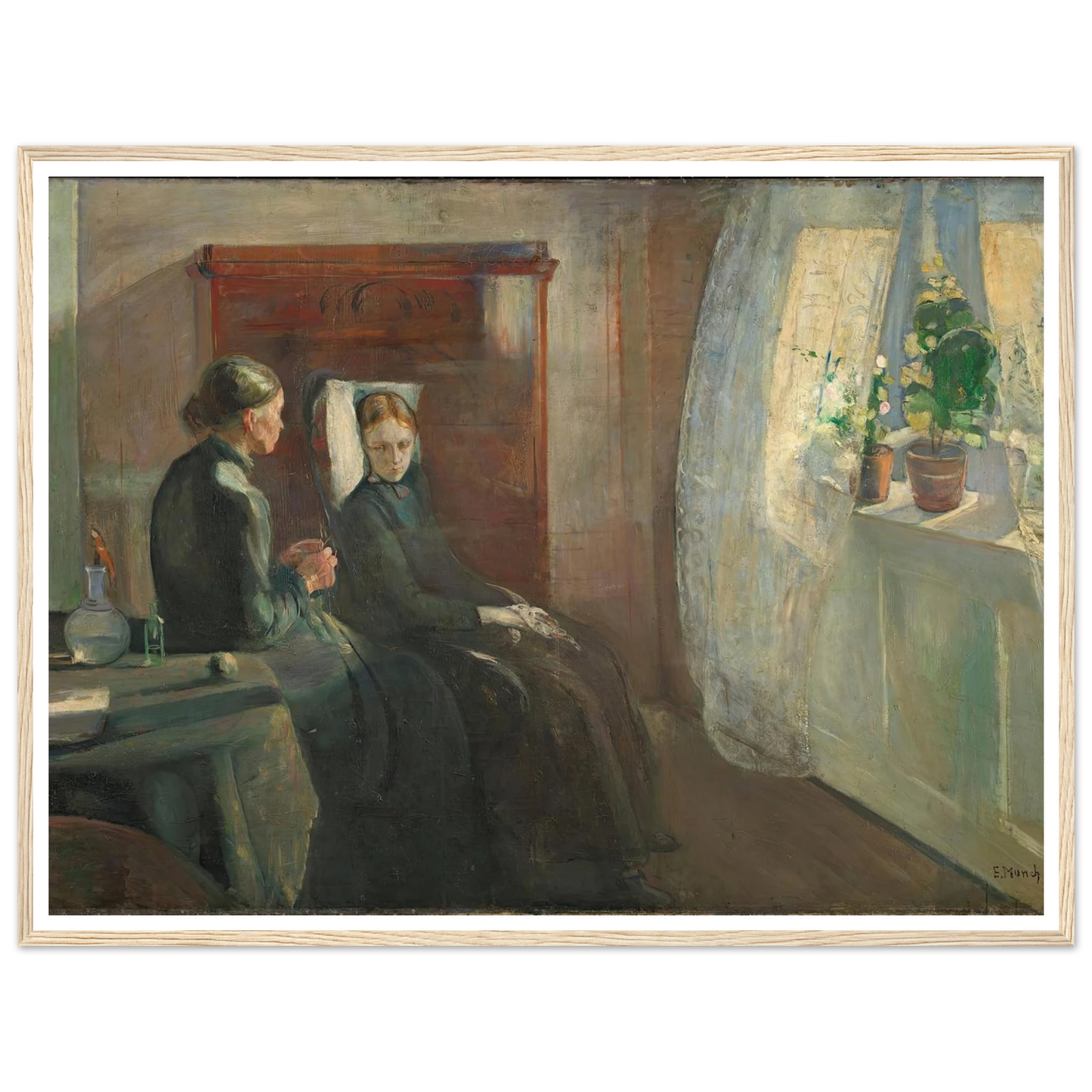 Spring (1889) Art Print | Edvard Munch - Framed Poster - 30x40 cm / 12x16″ - Black frame