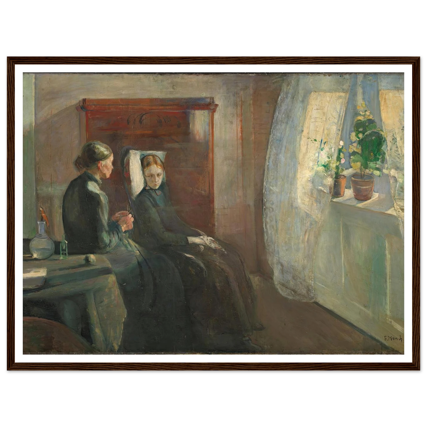 Spring (1889) Art Print | Edvard Munch - Framed Poster - 30x40 cm / 12x16″ - Black frame