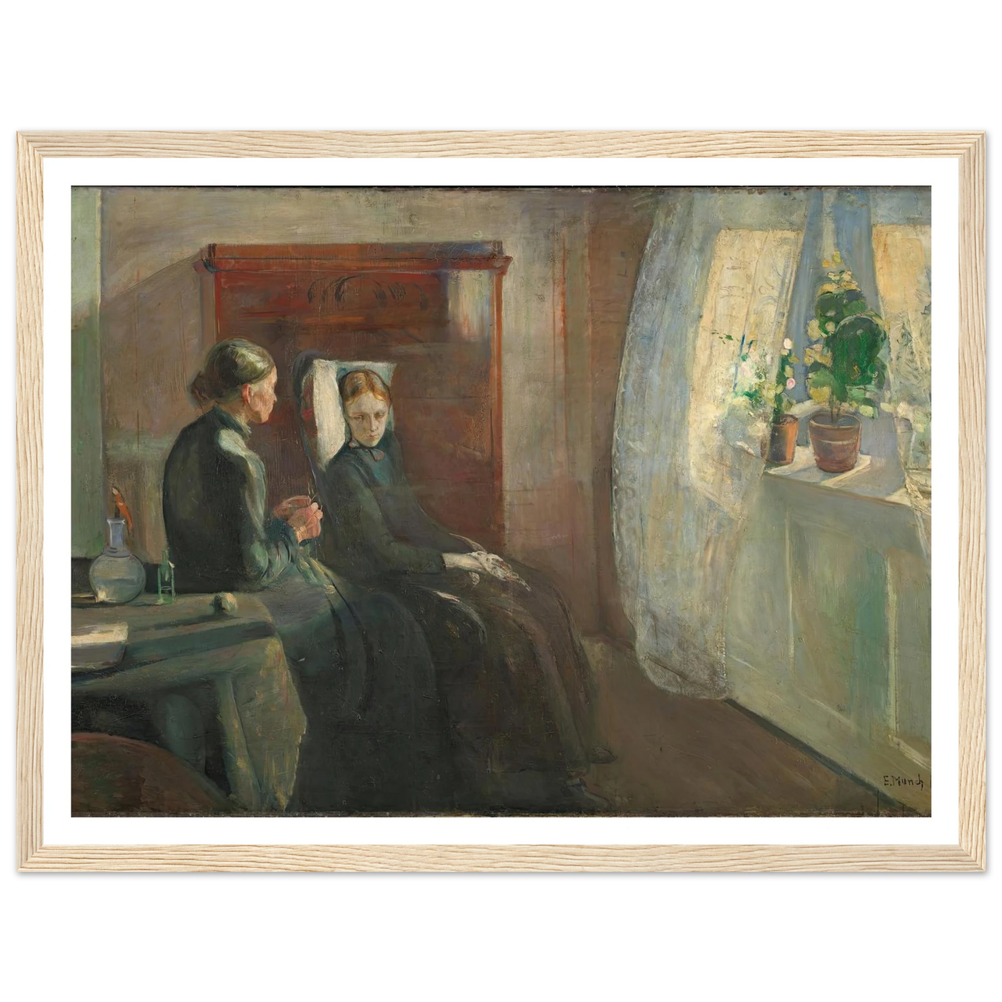 Spring (1889) Art Print | Edvard Munch - Framed Poster - 30x40 cm / 12x16″ - Black frame