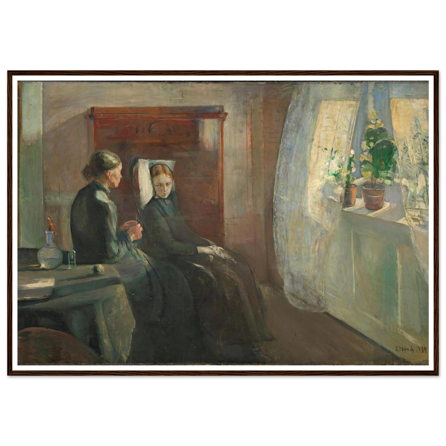 Spring (1889) Art Print | Edvard Munch - Framed Poster - 30x40 cm / 12x16″ - Black frame