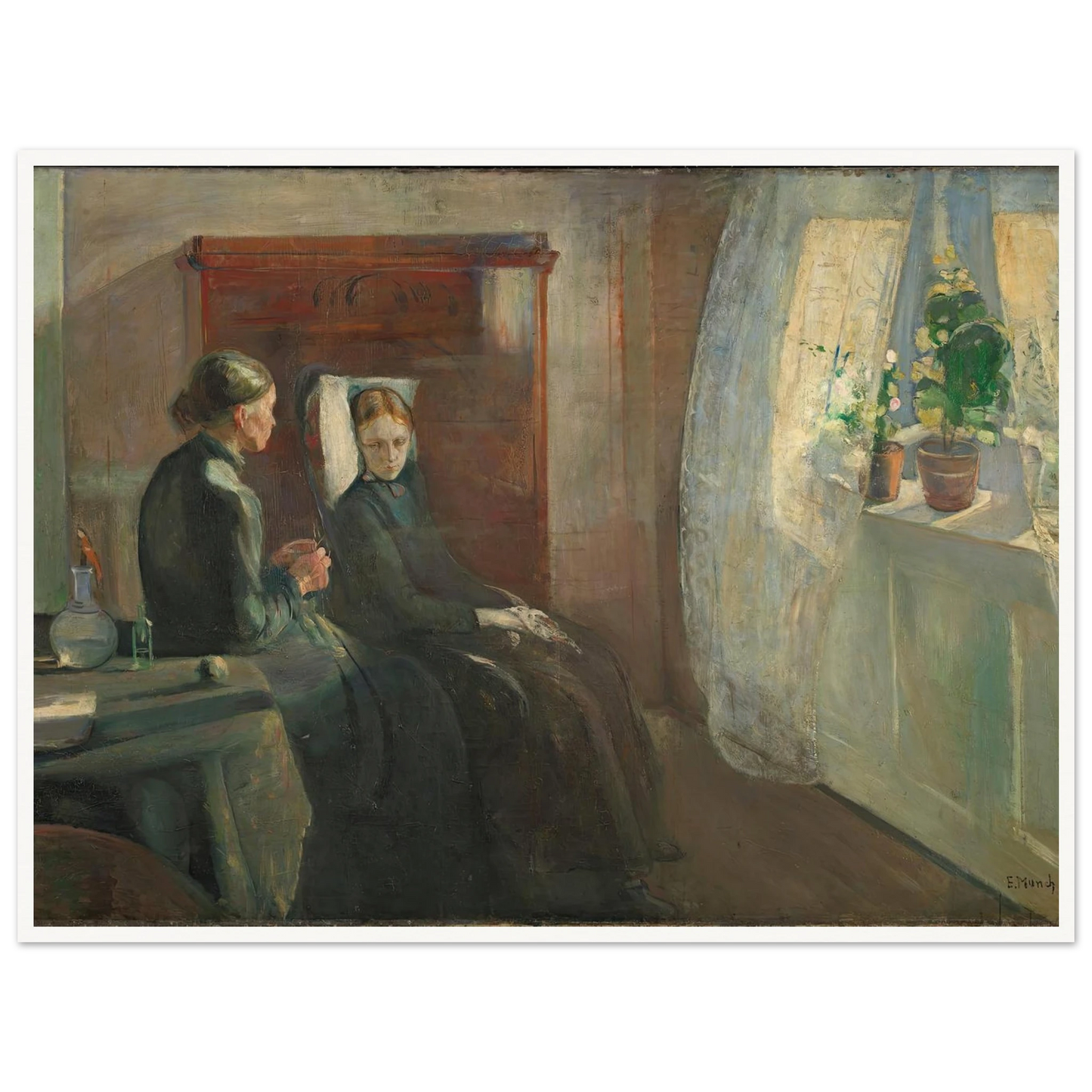 Spring (1889) Art Print | Edvard Munch - Framed Poster - 30x40 cm / 12x16″ - Black frame