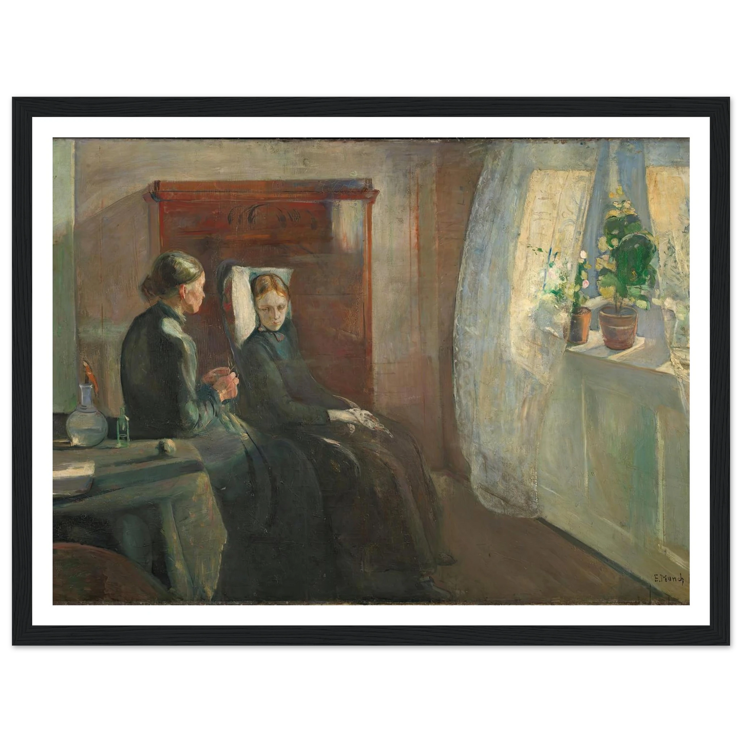 Spring (1889) Art Print | Edvard Munch - Framed Poster - 30x40 cm / 12x16″ - Black frame