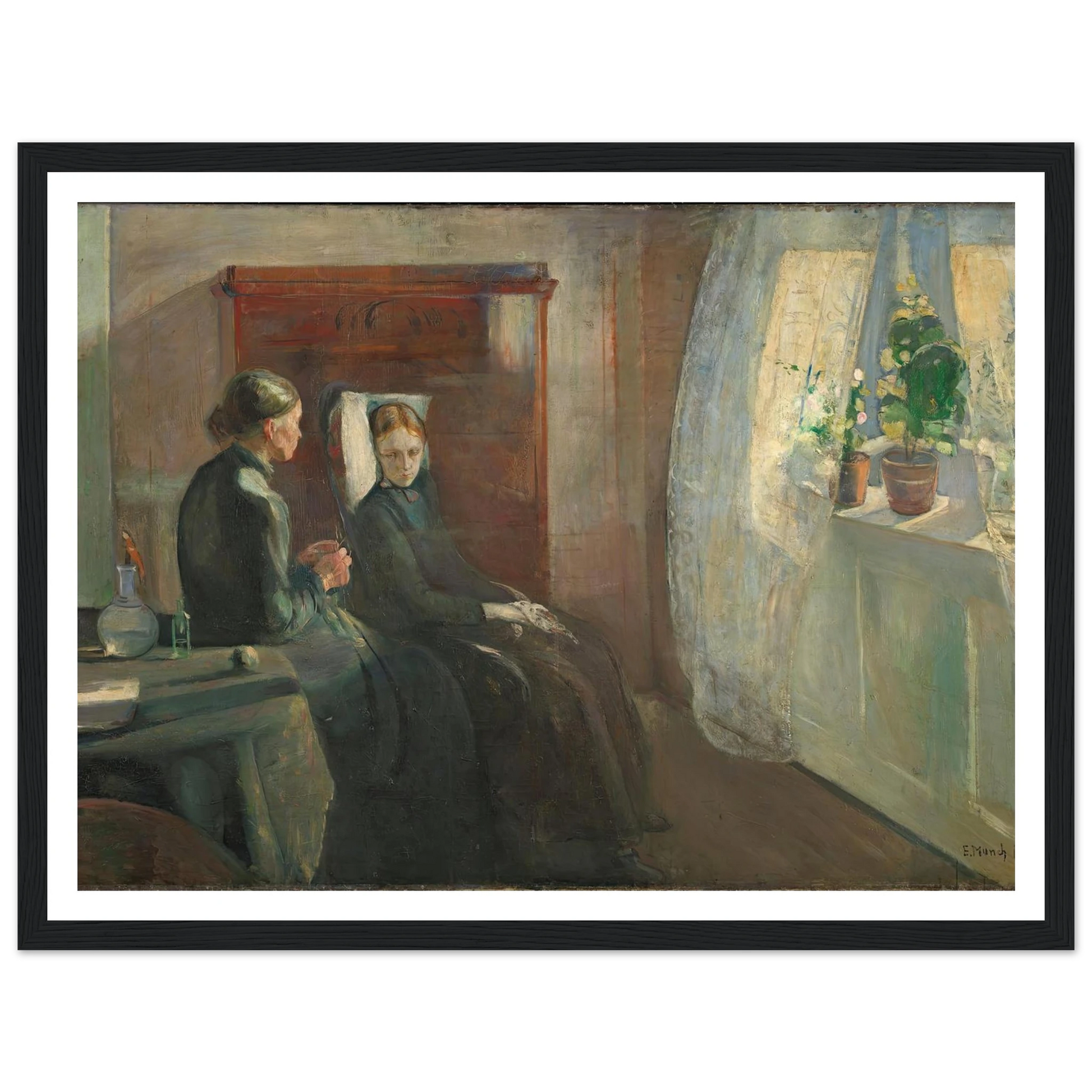 Spring (1889) Art Print | Edvard Munch - Framed Poster - 30x40 cm / 12x16″ - Black frame