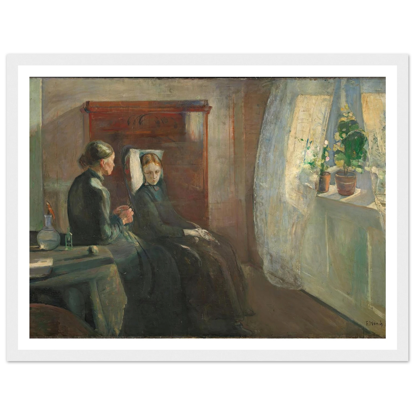 Spring (1889) Art Print | Edvard Munch - Framed Poster - 30x40 cm / 12x16″ - Black frame