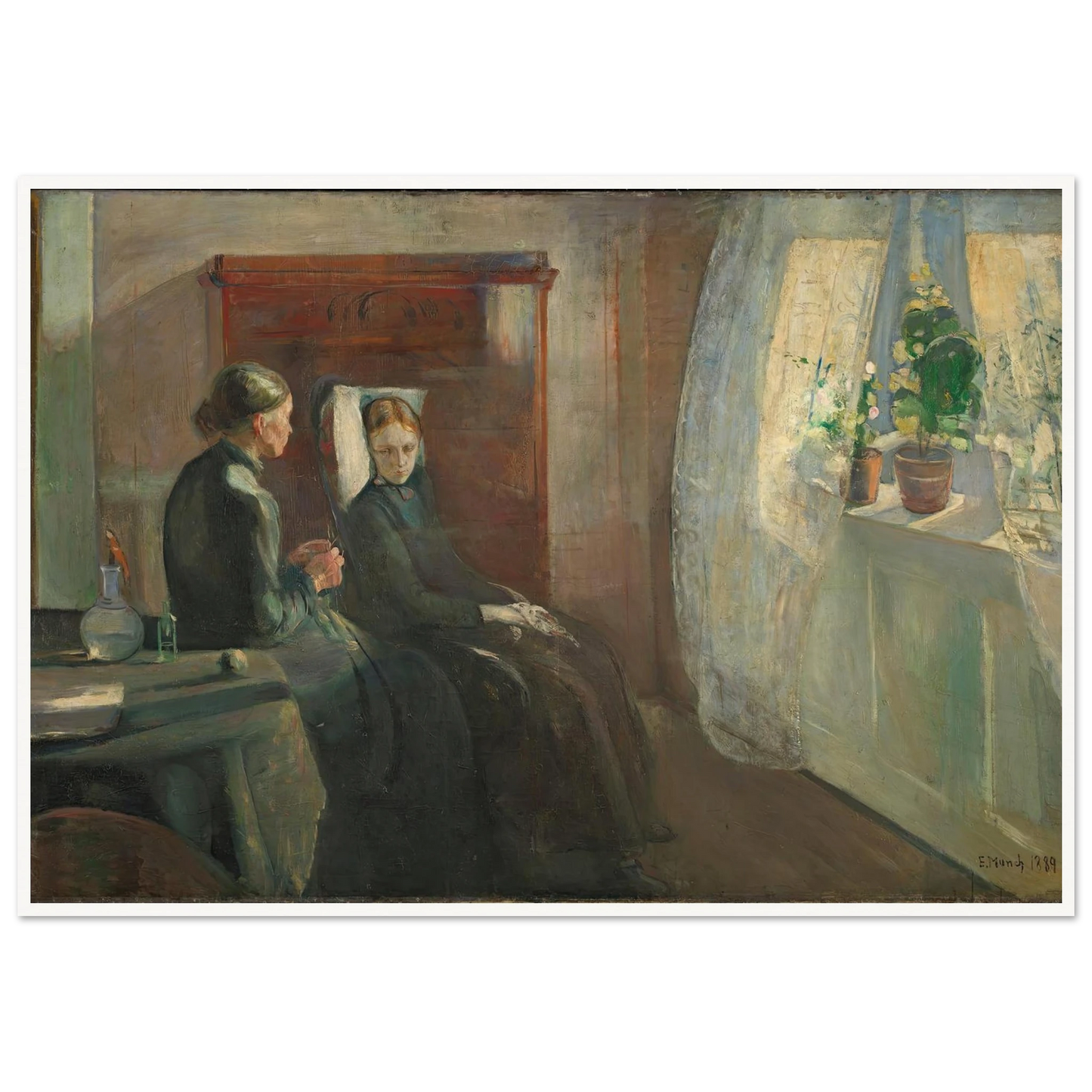 Spring (1889) Art Print | Edvard Munch - Framed Poster - 30x40 cm / 12x16″ - Black frame