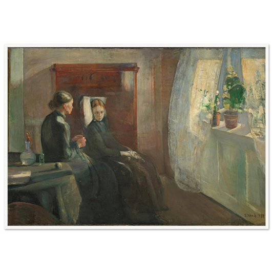 Spring (1889) Art Print | Edvard Munch - Framed Poster - 30x40 cm / 12x16″ - Black frame