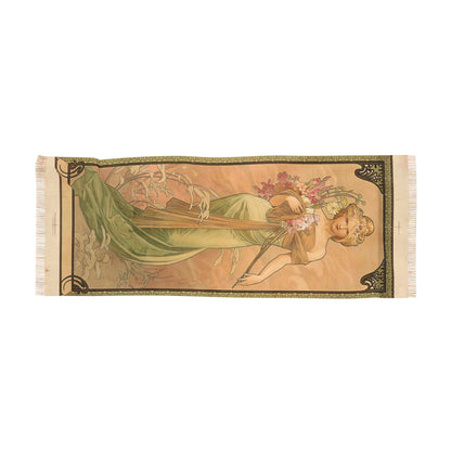 Spring | Alphonse Mucha Scarf – Art Nouveau Scarf - - 27" × 71'' - 