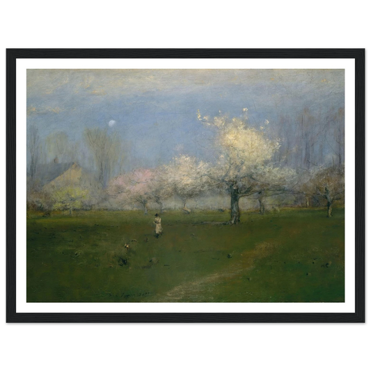 Spring Blossoms, Montclair, New Jersey (ca. 1891) Art Print | George Inness - Framed Poster - 30x40 cm / 12x16″ - Black frame