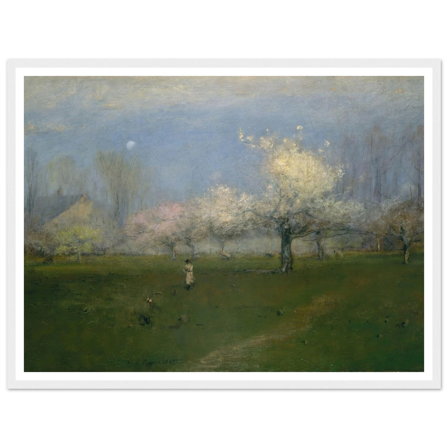 Spring Blossoms, Montclair, New Jersey (ca. 1891) Art Print | George Inness - Framed Poster - 30x40 cm / 12x16″ - Black frame