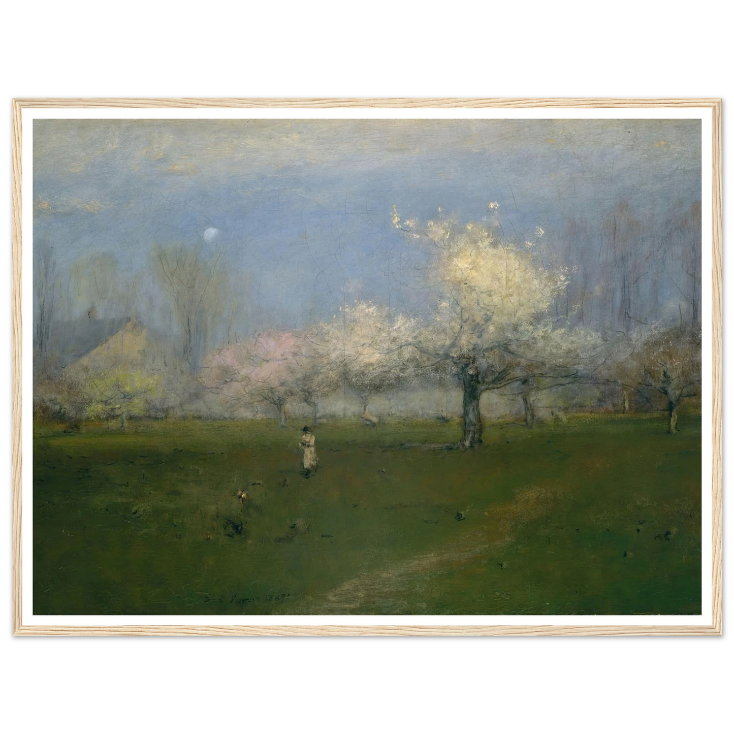 Spring Blossoms, Montclair, New Jersey (ca. 1891) Art Print | George Inness - Framed Poster - 30x40 cm / 12x16″ - Black frame