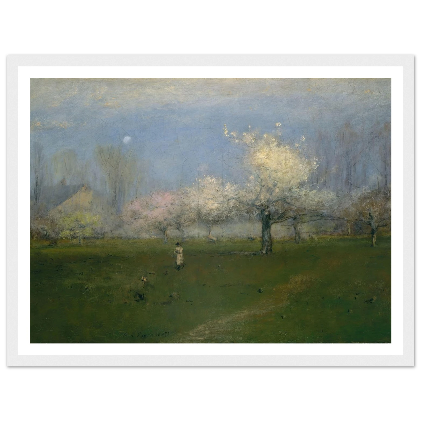 Spring Blossoms, Montclair, New Jersey (ca. 1891) Art Print | George Inness - Framed Poster - 30x40 cm / 12x16″ - Black frame