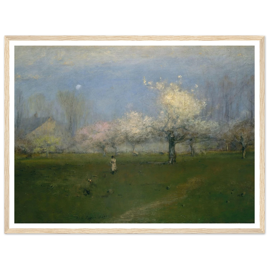 Spring Blossoms, Montclair, New Jersey (ca. 1891) Art Print | George Inness - Framed Poster - 30x40 cm / 12x16″ - Black frame